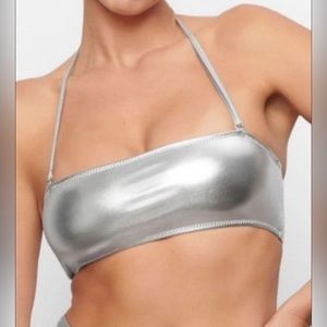 NWT~SKIMS Kim Kardashian Bandeau Bikini Top Size 2X Nickel (SW-BND-0025)